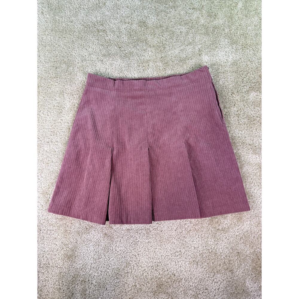 LoveRiche Mini Skirt Women’s Pink Size Large Vintage Side Zip Corduroy C869